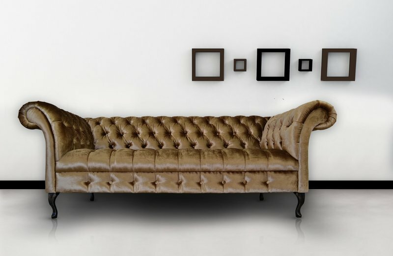 Chesterfield Sofa Polster Designer Couchen Sofas Garnitur Textil Stoff Textil 3