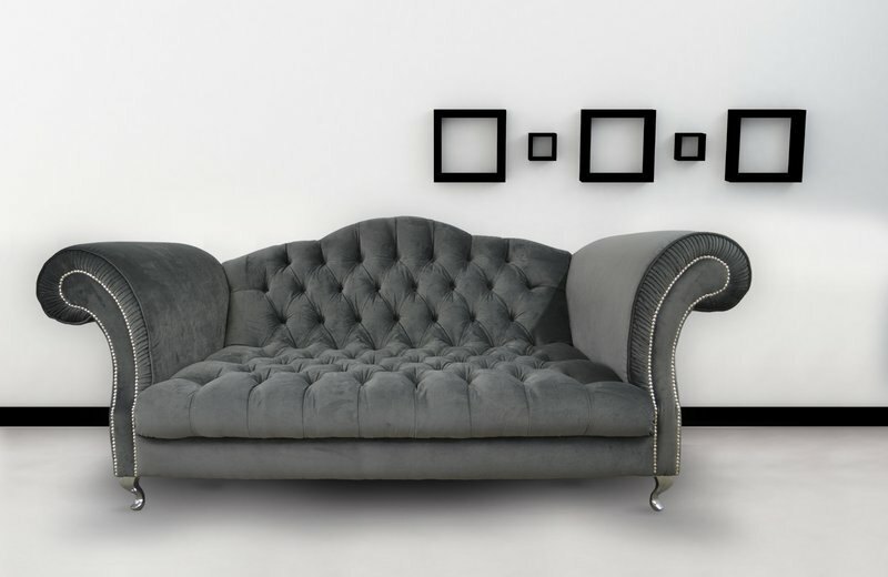 Chesterfield Sofa Polster Designer Couchen Sofas Garnitur Textil Stoff Textil 25