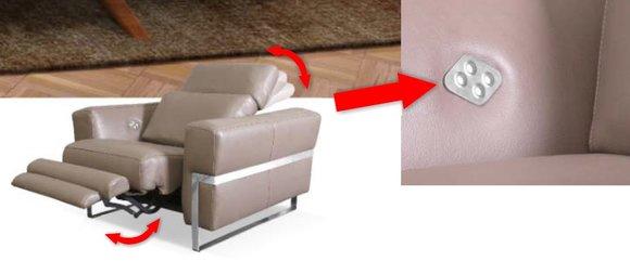 TV SESSEL RELAX LIEGE TOUCH PAD FUNKTION AUTOMATIK NEU SOFA COUCH LEDERSOFA