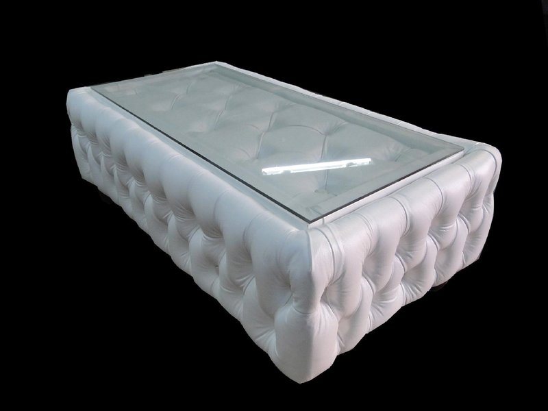 LAWA Couchtisch Tisch Tische Glastisch Chesterfield Möglich: Leder Textil