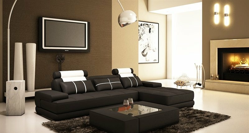 Ecksofa Wohnlandschaft Sofa Couch Leder Eck Garnitur Polster L Form