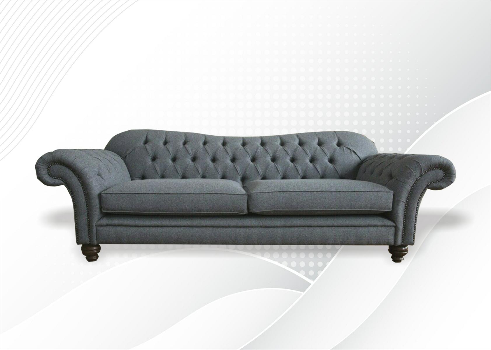 Big Chesterfield Polster Sofas Design Luxus Sofa 4 Sitzer Textil Couchen