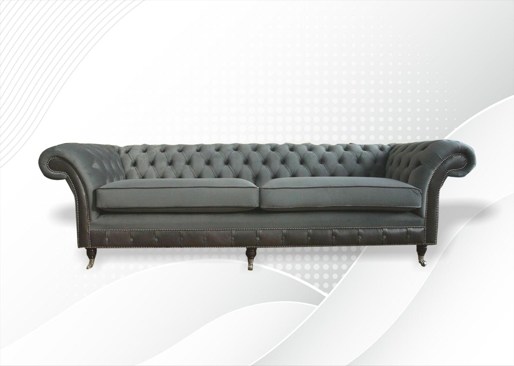 Chesterfield Original Möbel 4 Sitzer Couch Polster Sofas Couchen Ledersofa