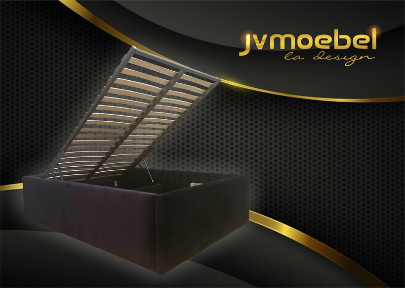 Modern Samt Velvet Doppel Design Bett Luxus Design Betten Doppel Schwarz Neu