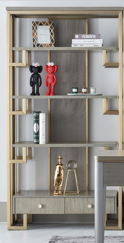 Bücherregal Edelstahl Regal Bücher Wand Schränke Büro Regale Luxus Schrank Neu