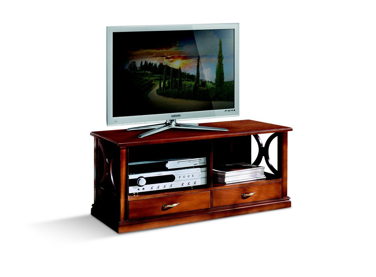 Luxus Sideboard tv Schrank rtv Italienische Möbel Wohnzimmer Holz Barock Stil