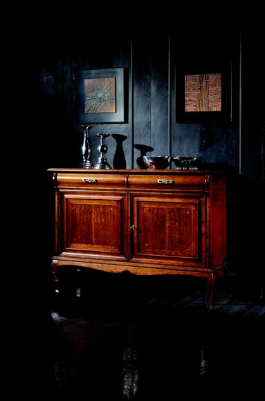 Italienische Möbel Design Kommode Schrank Braun Luxus Holz Stil Barock Anrichte Neu