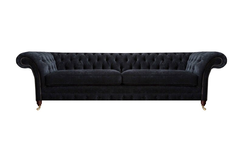 Luxuriöser Chesterfield Polster Zweisitzer Designer Stoffcouchen Möbel
