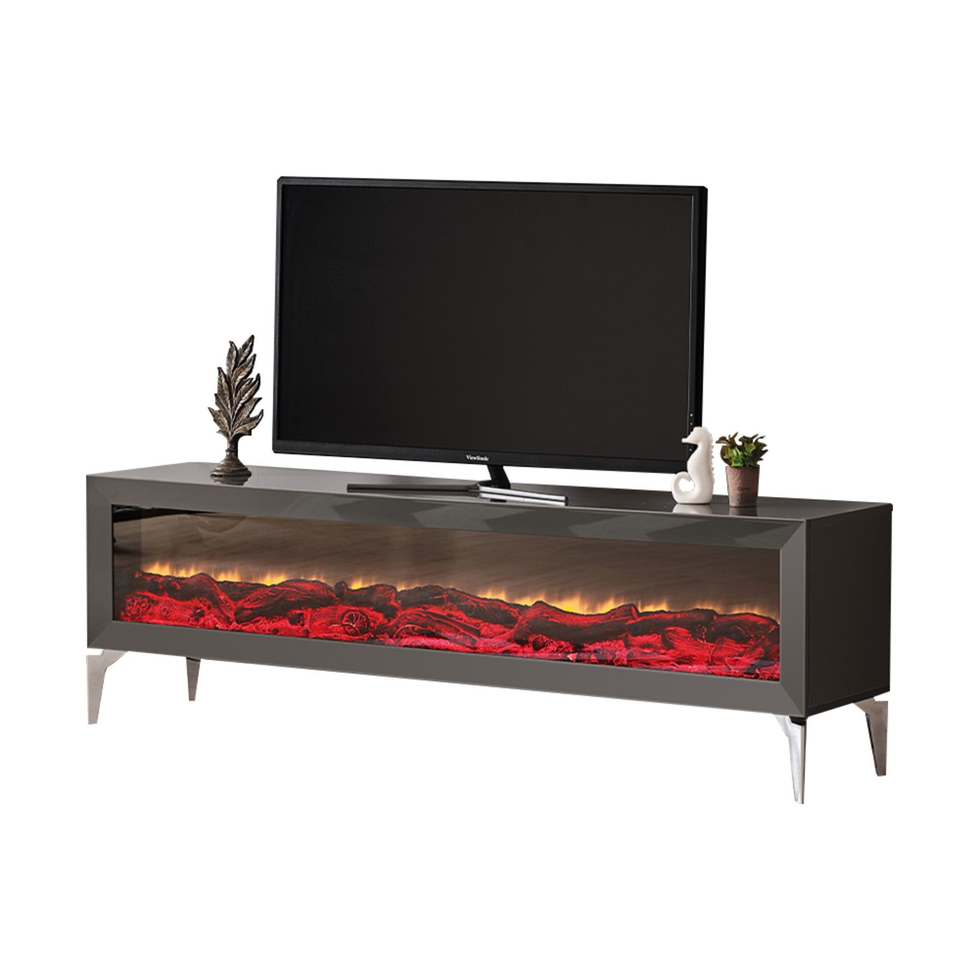 Kamin Elektrokamin Media rtv tv ständer Fernseher 154x41 Sideboard lowboard