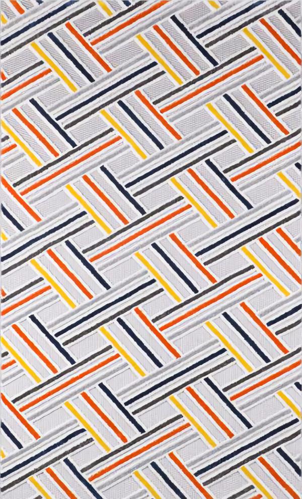 Kinderstube Teppich Kurzflor Geometrisches Design Mehrfarbig Wohnzimmer