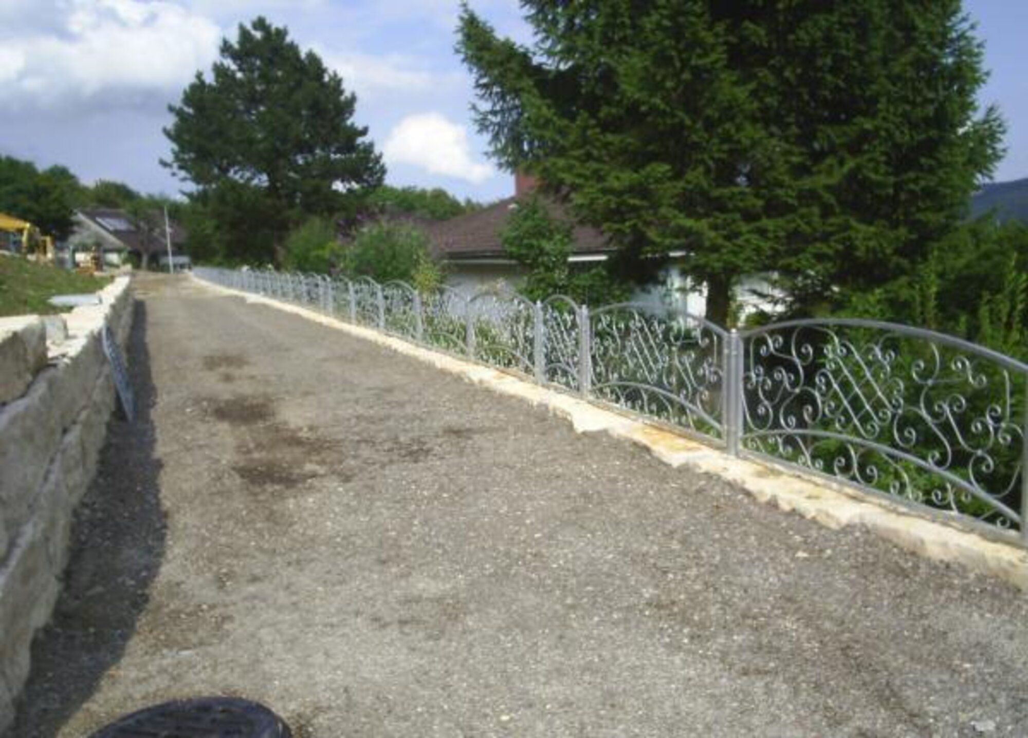 Aussen Garten Grundstück Geländer Zaun Klassisch Schmiedeeisen Zaun Modell 238