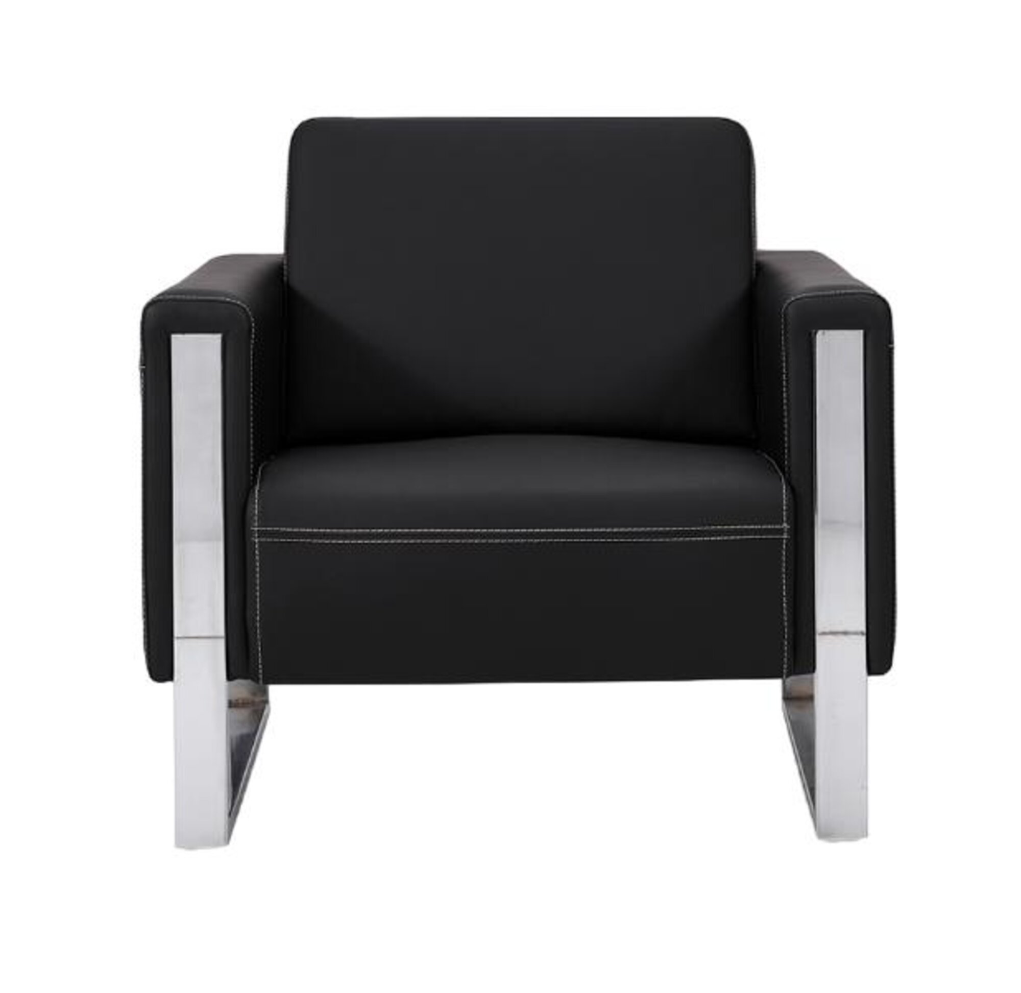 Modern Sessel Büromöbel Büro Office Möbel Polstersessel Leder Sitz