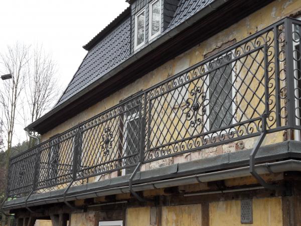 Klassische Stahl Treppe Schmiedeeisen Treppen Balkon Geländer Maßfertigung 112