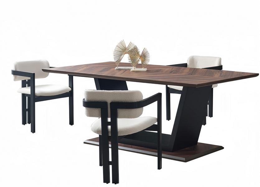 Esstisch mit 4x Stühlen Küchentisch Essgruppe Esszimmer Holz Metall