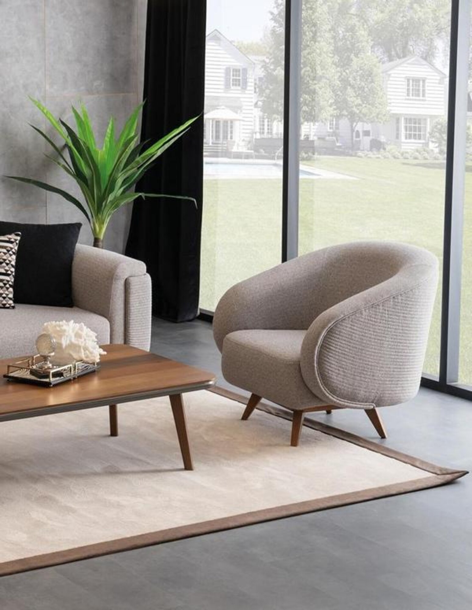 Sessel Polstersessel Stoffsofa Einzelsofa Gepolstert Wohnzimmersessel