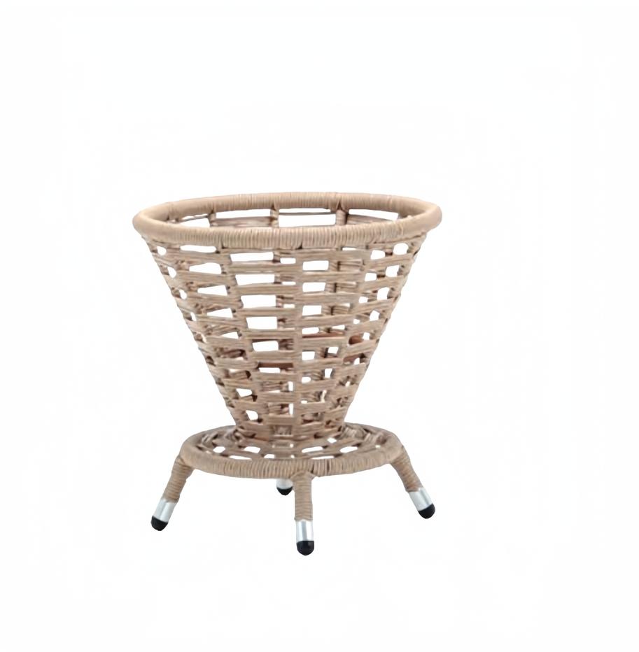 Couchtisch Beige Luxus Möbel Patio Design Rattan Rund Modern Hochwertig Möbel