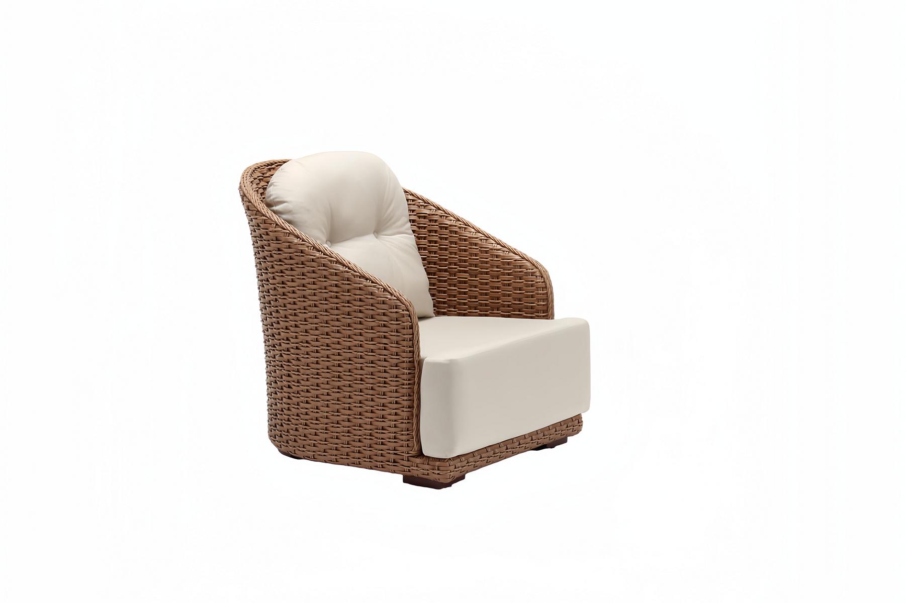 Sessel Braun Terrasse Design Elegantes Möbel Modern 1 Sitzer luxuriöse Sessel