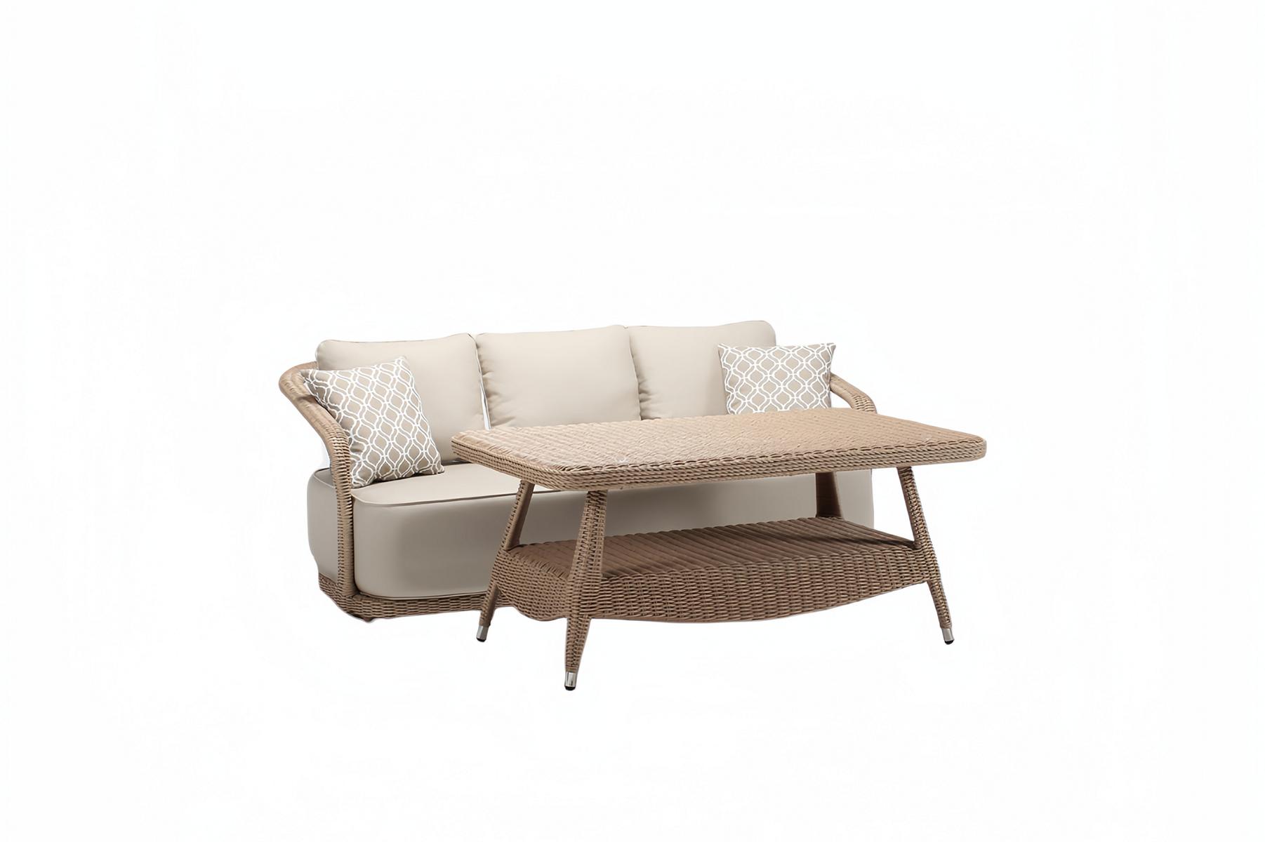 Rattanmöbel Gartenmöbel Sofagarnitur Terrasse Set Lounge Balkon Outdoor 2tlg.