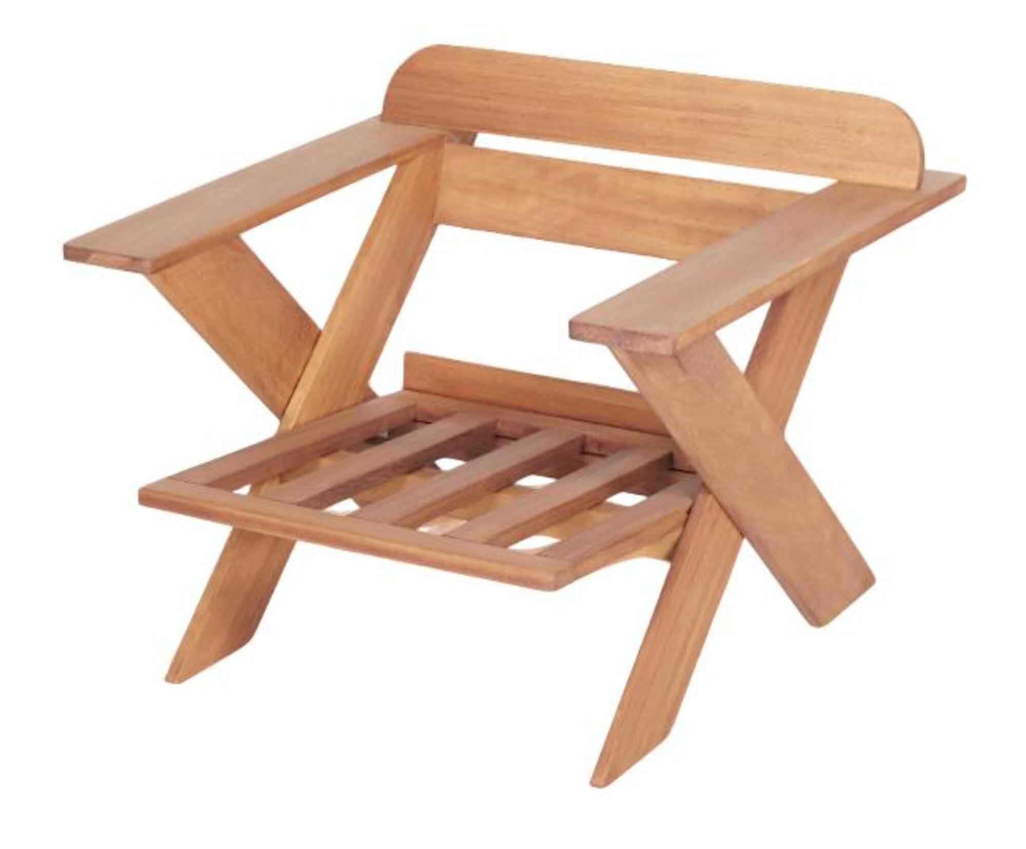 Braun Stuhl Lehnstuhl Holzstuhl Armlehnstuhl Gartenmöbel Gartenstuhl