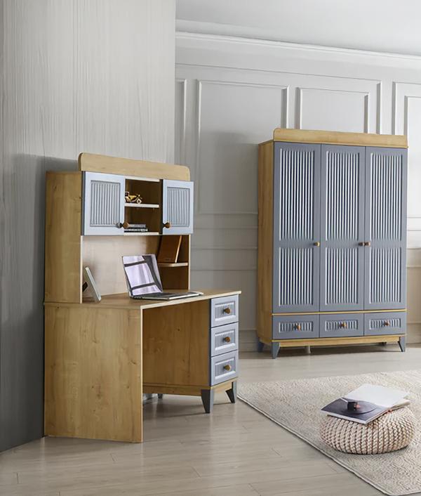 Kleiderschrank Schreibtisch Modernes Design Kinderzimmer Arbeitszimmer Möbel