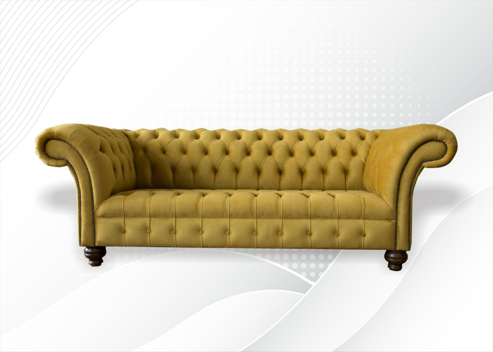 Sofa 3 Sitzer Textil Sofas Couch Polster Garnitur Sofagarnitur Chesterfield Neu