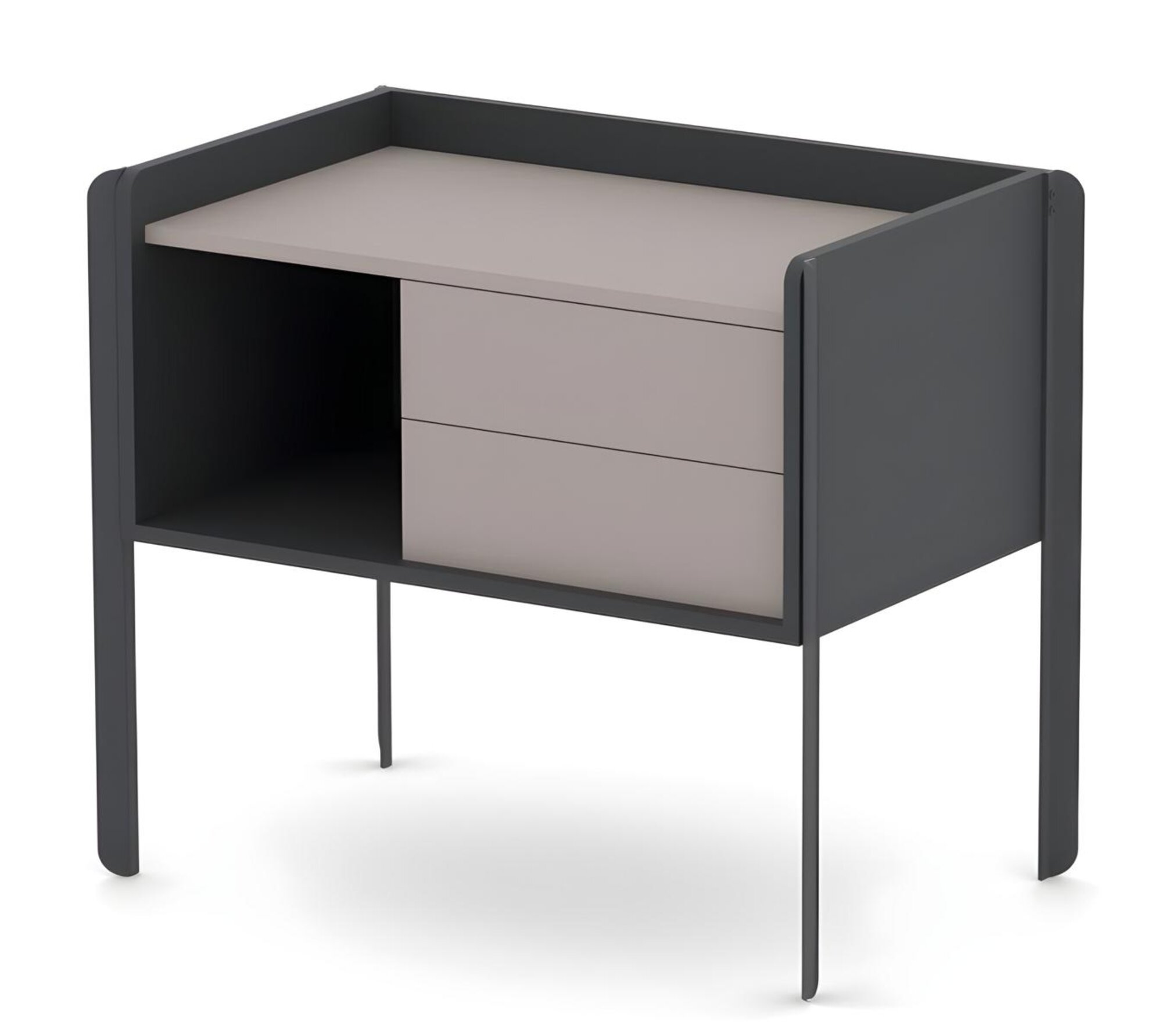 Beistellkommode Büroschrank Kommode mit 2 Schubladen Büroausstattung