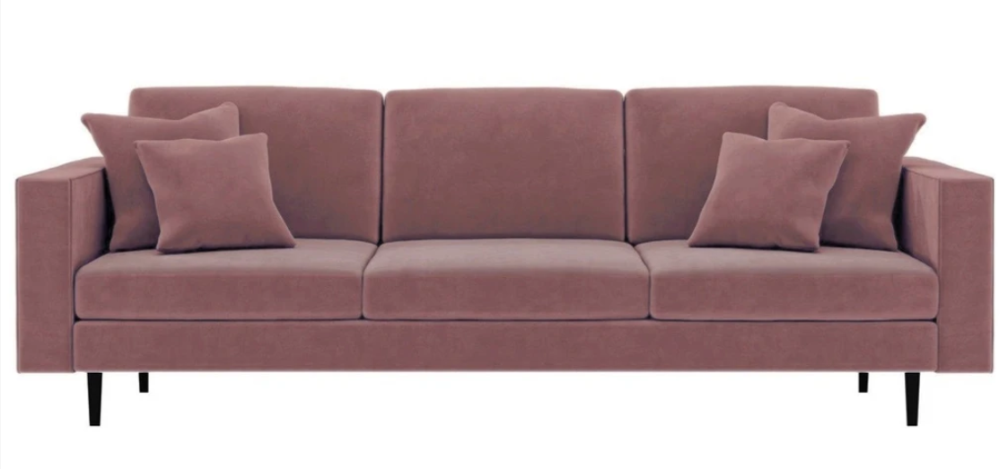 Rosa Stoff Wohnzimmer xxl big Viersitzer Design Couchen Polster Sofa Sofas Neu