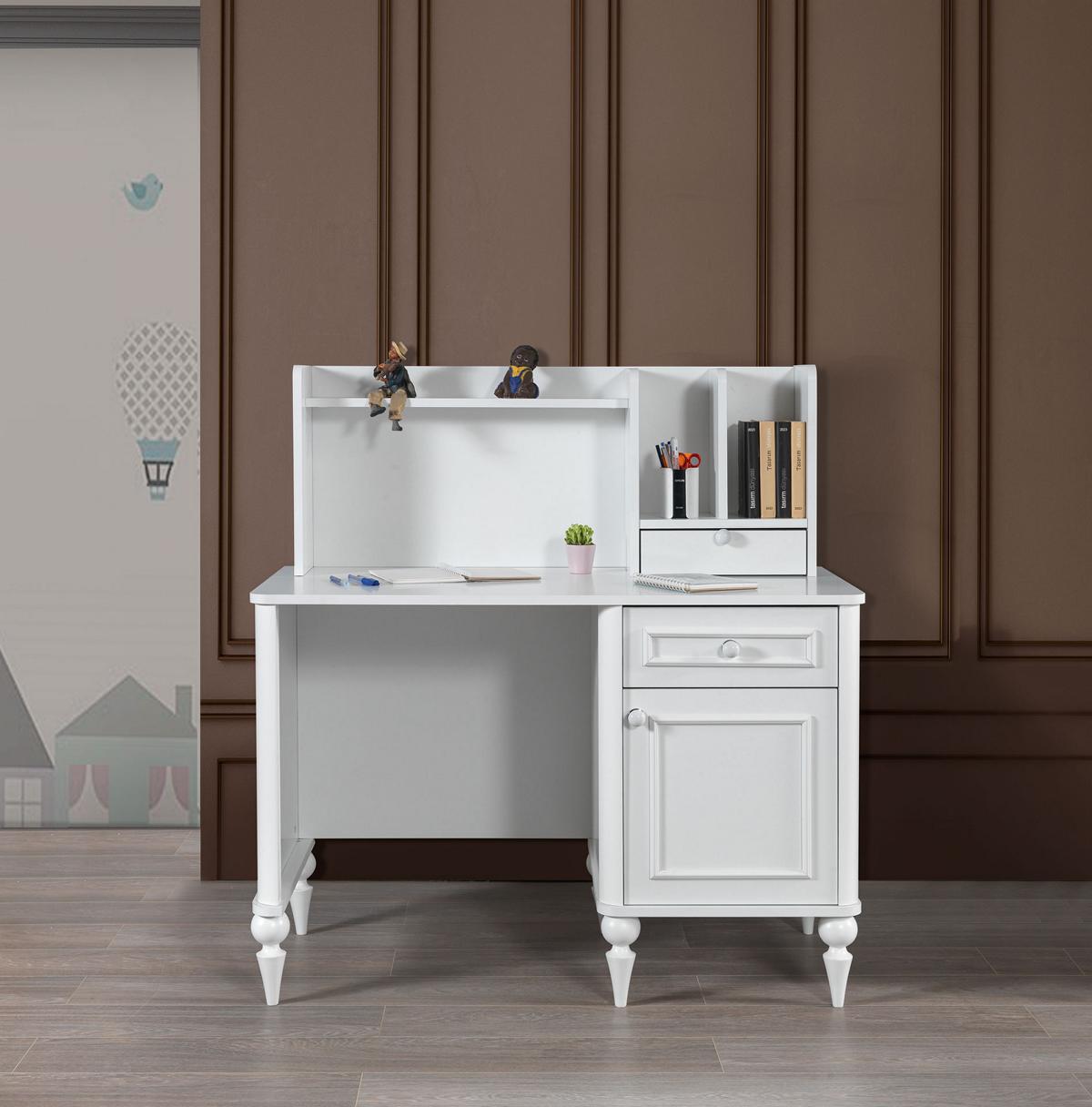 Schreibtisch Weiß Moderner Schreibtisch mit Regalen Bürotisch Sekretär