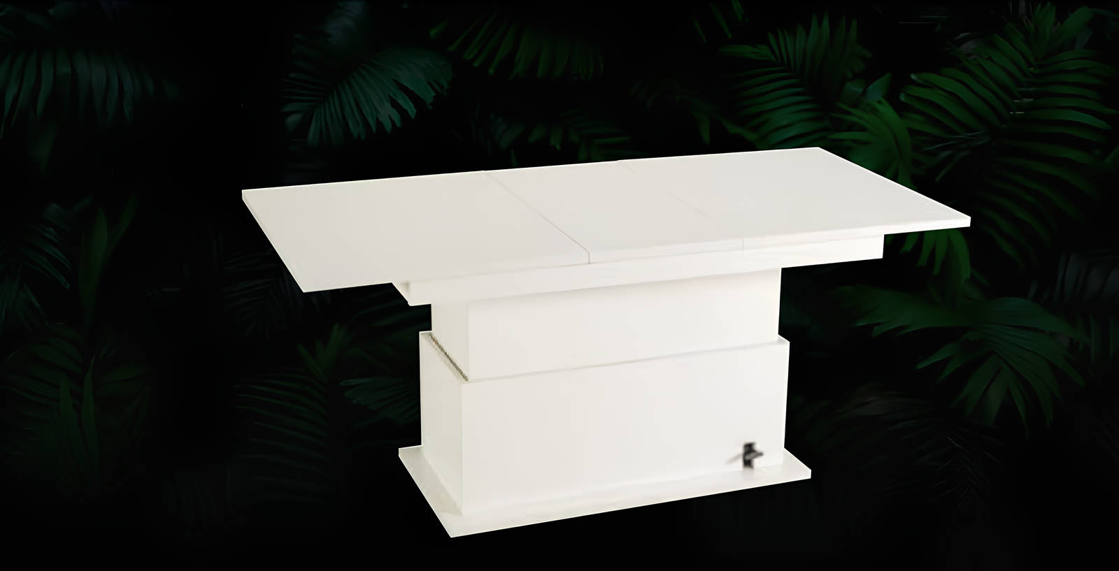 Ausziehbarer Esstisch Couchtisch Tisch Holz Kaffeetisch Möbel Weiß