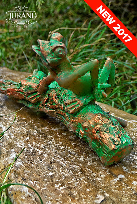 Wasserspeier Brunen Figur Steinfigur Garten Deko Teich Wasserspucker Frosch