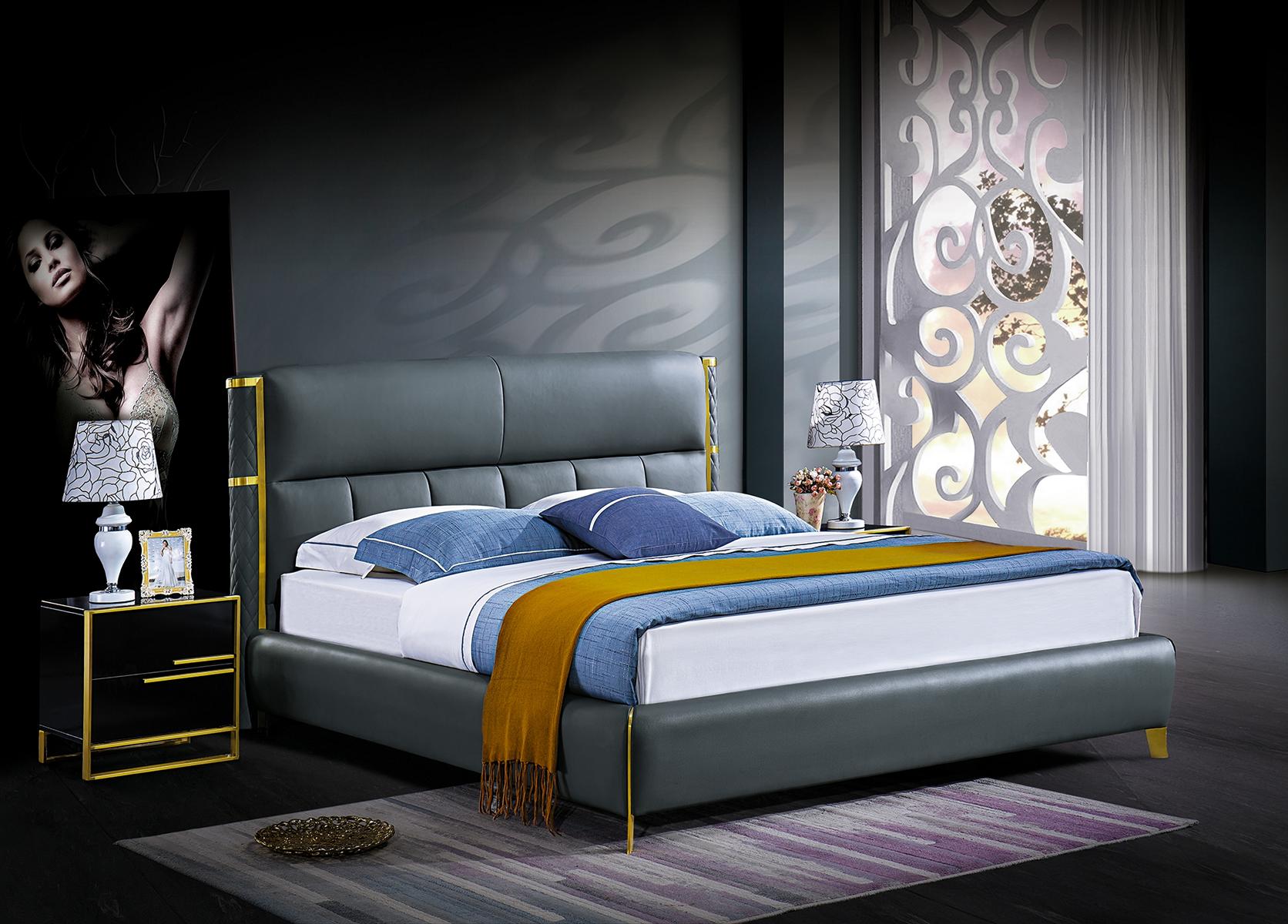 Bett Polster Design Luxus Doppel Hotel Betten Ehe Schlaf Zimmer Textil 180x200cm.