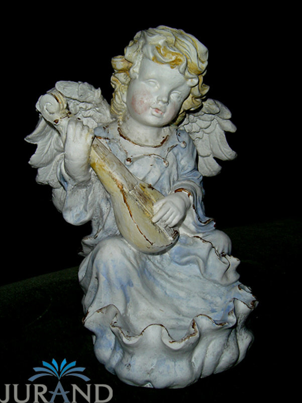 Steinfigur Wetterfest Steinguss Grabschmuck Grab Engel Gartenfigur Figur