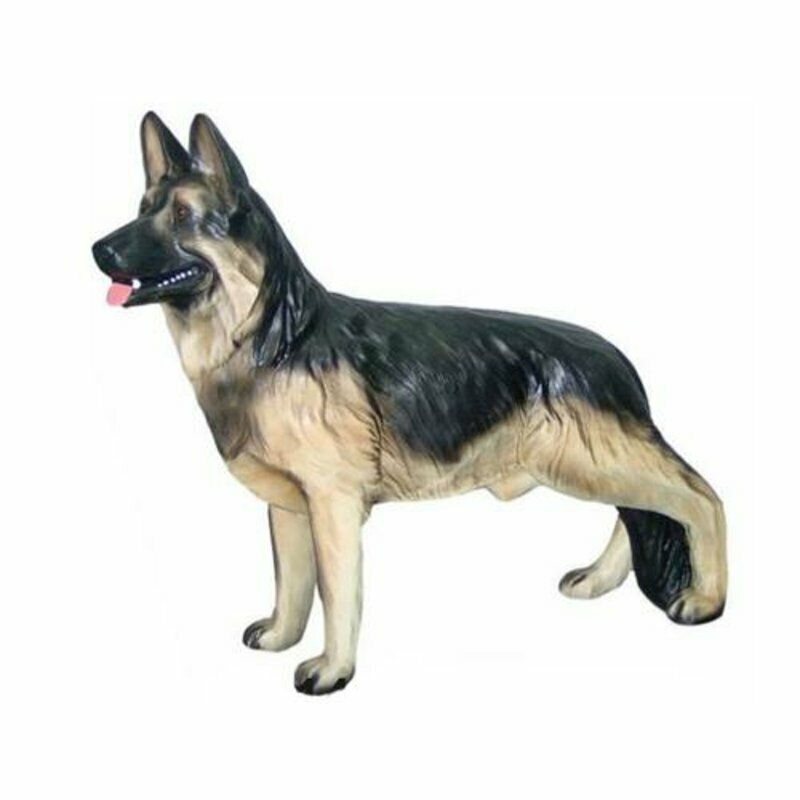 Deutscher Schäferhund Hund Deko Figur Statue Skulptur 82x102cm Figuren Statuen