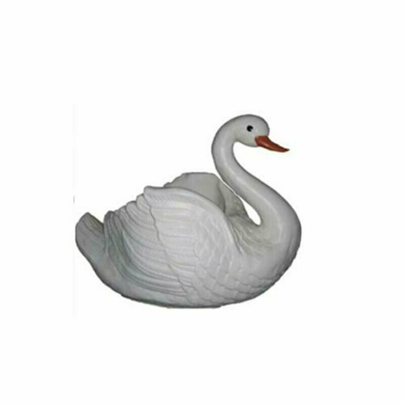 Schwan Dekorative Statue Garten Figuren Statuen 34cm Lebensgroß Figur Plastik