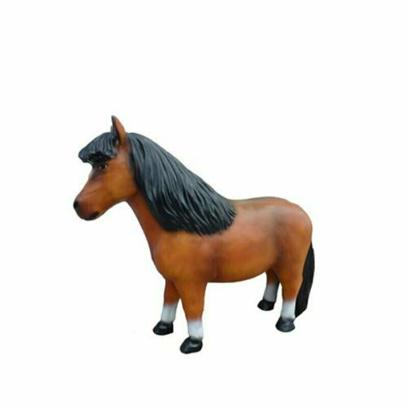 Abstrakte Tier figur Plastikskulptur Pony Mini Pferde Garten Figuren 126 cm.