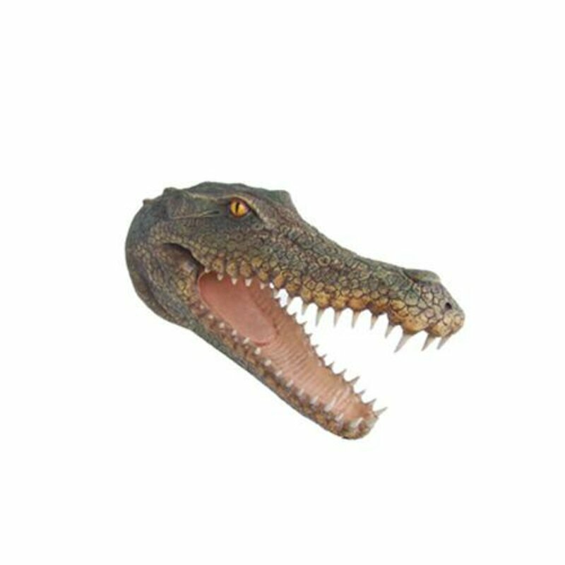Skulptur Krokodil Wand reptilien Skulpturen Figuren Statuen Skulptur Statue 80cm