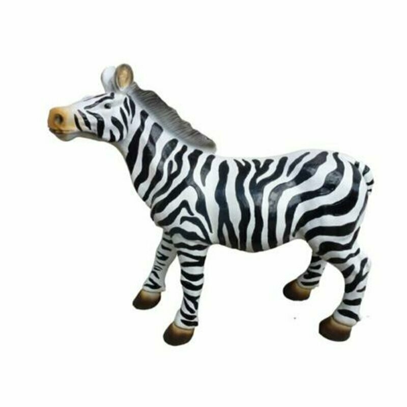 Modern Design Zebra Tier Garten aus Kunststoff Dekoration Deko Skulptur 70cm