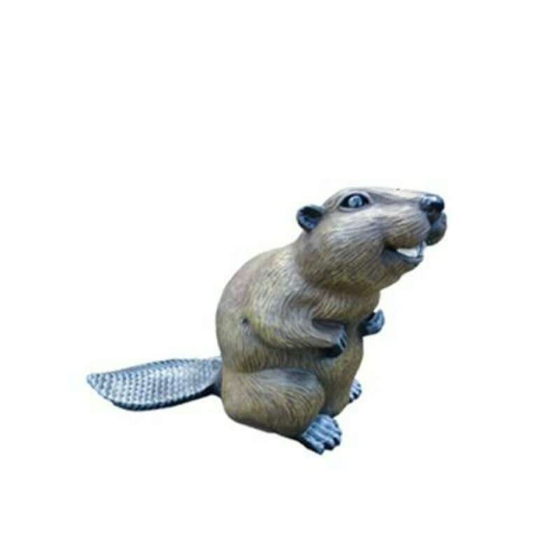 Biber Figur Statue Statuen Figuren Garten Winter Deko Skulptur Dekoration 40 cm