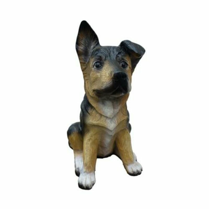 Deko Figur Statue Skulptur 38 cm Figuren Statuen Skulpturen Garten Hund (A336)