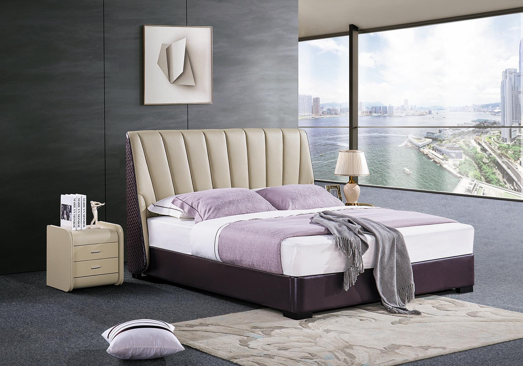 Bett Polsterbett Luxus Schlafzimmer Design Betten Textil Holz Bettgestell Neu