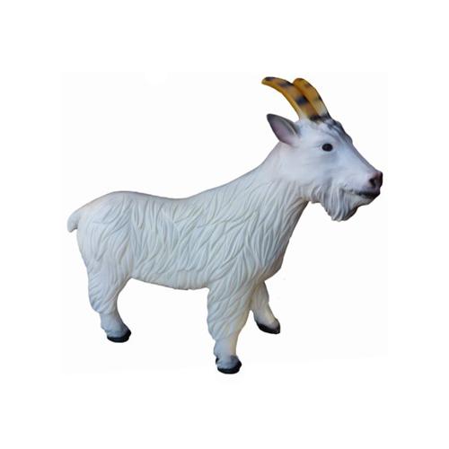 Modern Design Ziege Tier Garten aus Kunststoff Dekoration Deko Skulptur Weiß
