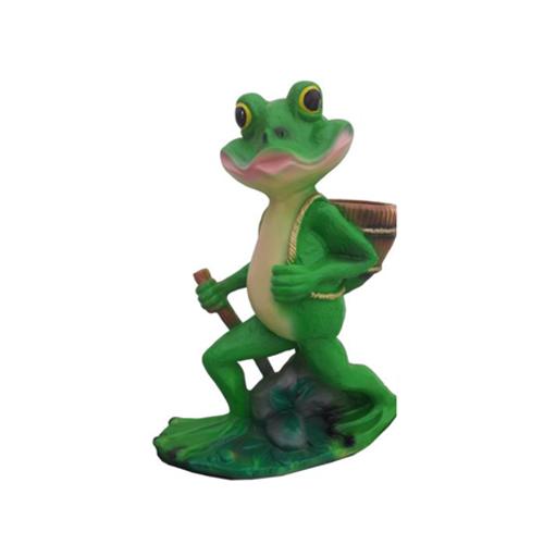 Modern Design Frosch Tier Garten aus 44 cm Dekoration Deko Skulptur Grün