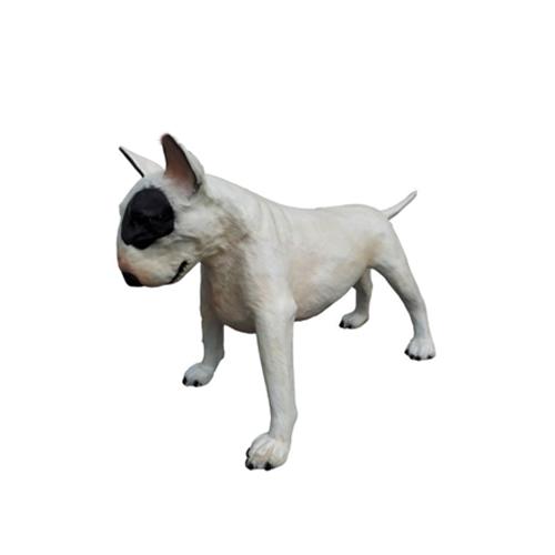 Modern Design Kampfhund Tier Garten aus Kunststoff Dekoration Deko Skulptur Hund