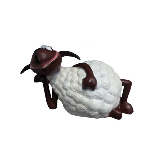 Lustiges Schaf Skulptur Statue Figuren Statuen Skulpturen Figur Tier Garten Deko