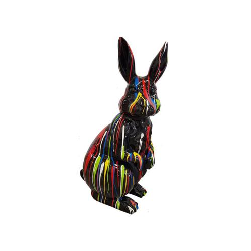Abstrakter Osterhase Handbemalte Figuren Skulptur Bunt Abstrakt 110cm Statue