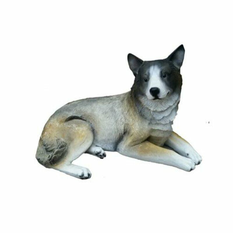 Wolfs Hund Deko Figur Statue Skulptur 43x72 cm Figuren Statuen Skulpturen (A491)