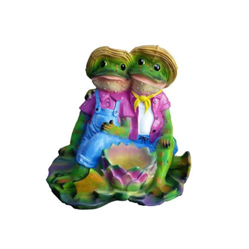 Abstrakte Dekoration schöne Skulptur Garten Teich Skulpturen Frosch Deko 47 cm.