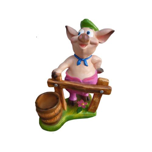 Dekoration Garten Figur Statue Figuren Statuen Deko Neu Skulpturen Schwein 41cm