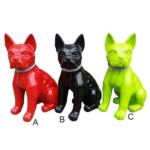 Skulptur Schöne Designer Bunt Farbwahl Hund Abstrakte Dekoration Wohnzimmer 34cm