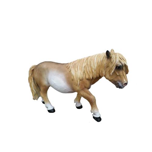 Modern Design Pony Tier Garten aus Kunststoff Dekoration Deko Skulptur Braun